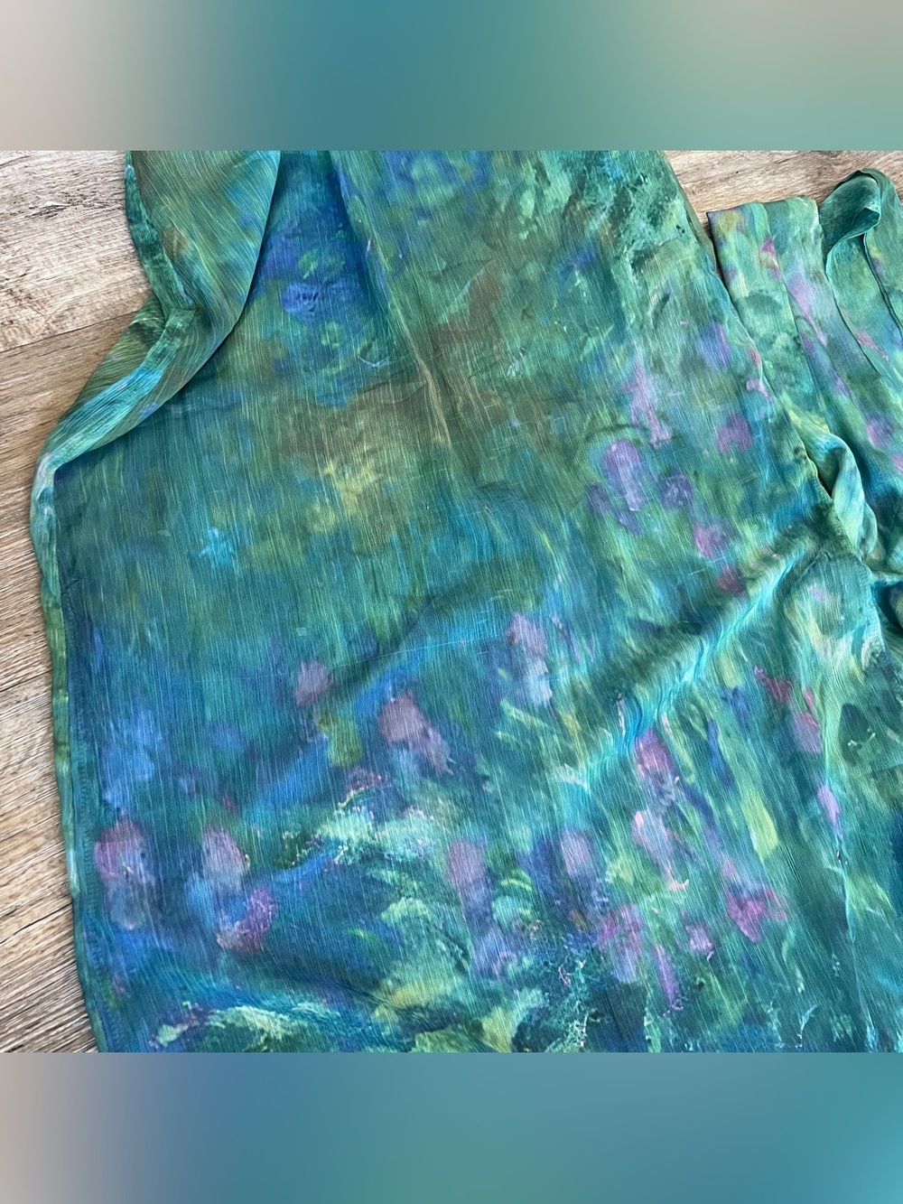 Yellow The Label Monet Dress in Irises Green Print - Picture 14 of 14
